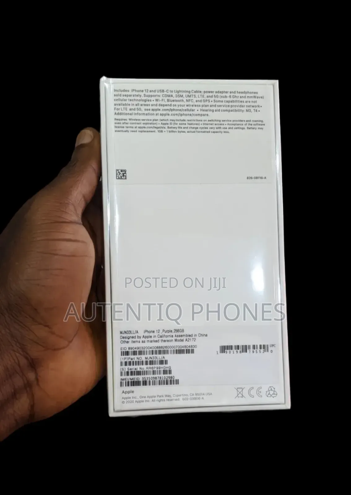 New Apple iPhone 12 256 GB Purple