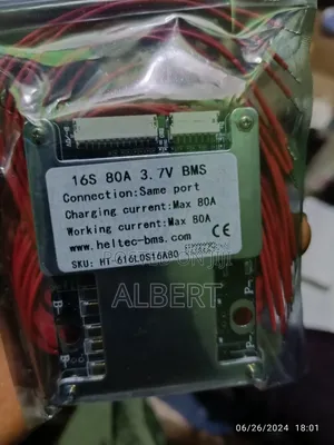 16S 80A BMS for 3.7v Lithium Batt