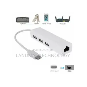 Type C to USB RJ45 Ethernet Lan Adapter