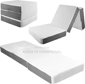 SAMAY 6 Inch Tri Folding Foam Mattress /Waterproof Cover