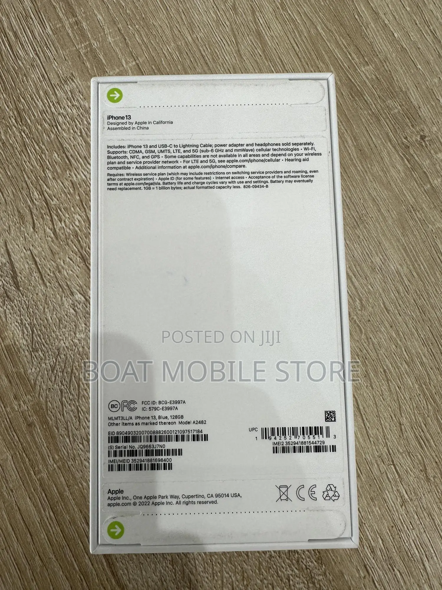 New Apple iPhone 13 128 GB Blue