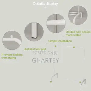 Clothes Metal Hanging Rack White