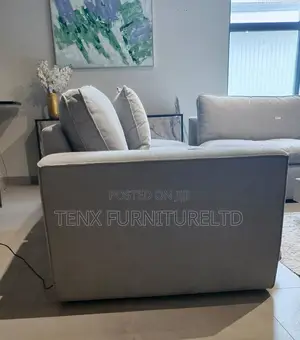 Corner Sofa (Mineral Grey Fabric) With Recliner