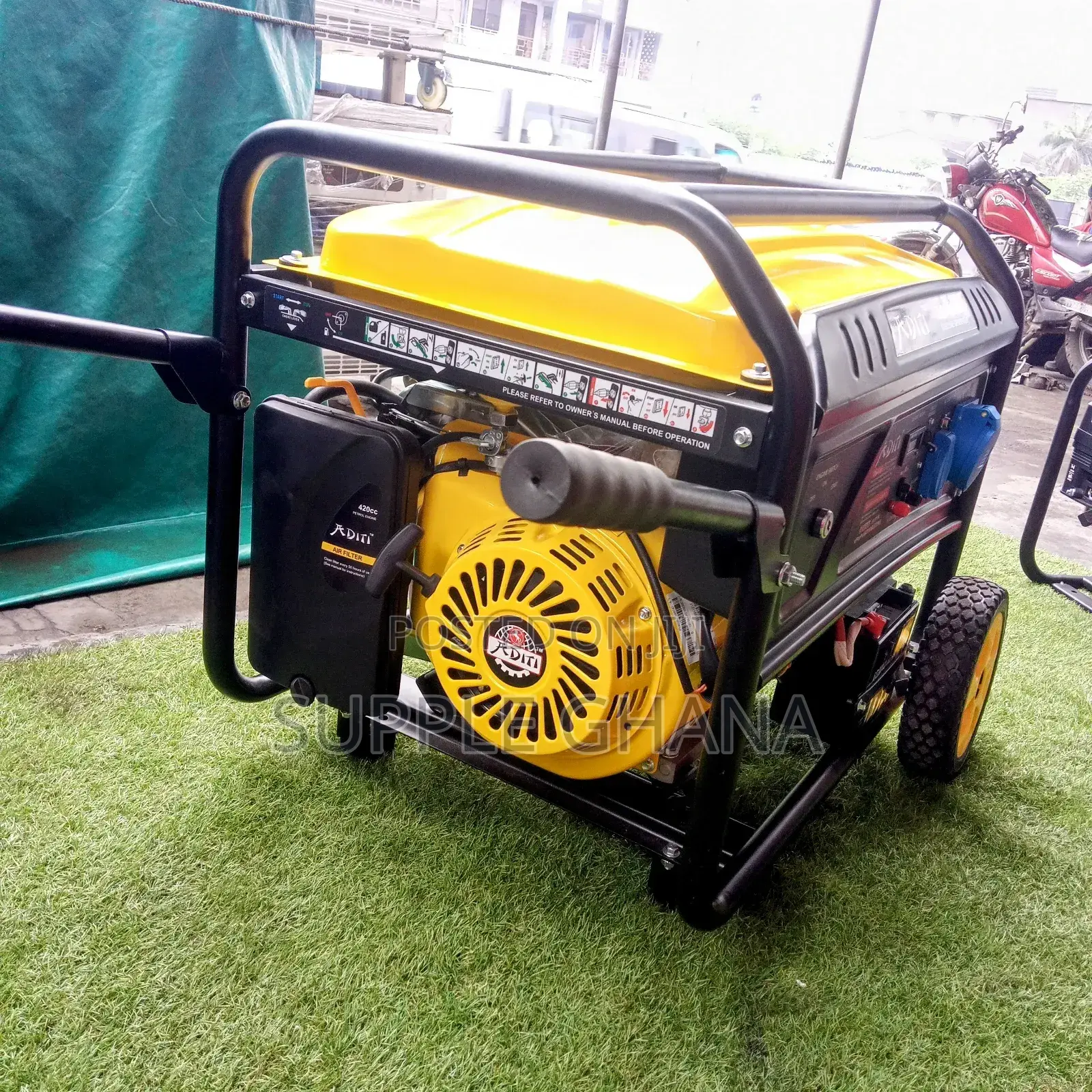 Yellow Black ADITI 12kva Petrol Generator 14000watt Durable