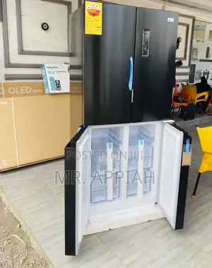 Sleek Pearl PF-550BSS 337L Side by Side Electric Fridge.