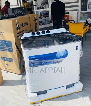 Sleek Midea 12kg Spin/Dry Electric Washing Machine.