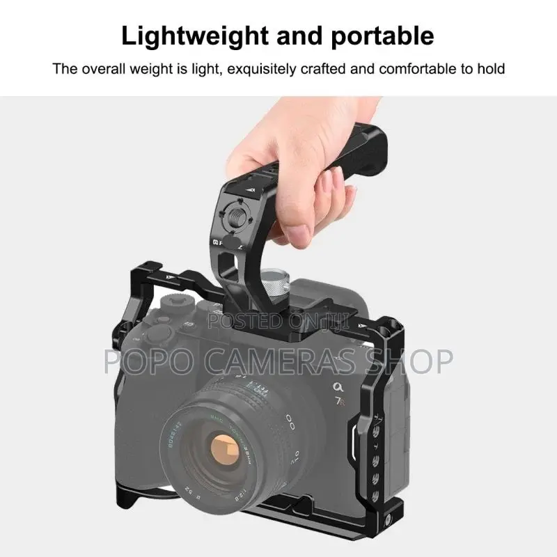 Camera Top Handle With Cold Shoe Mount (Screw Type)