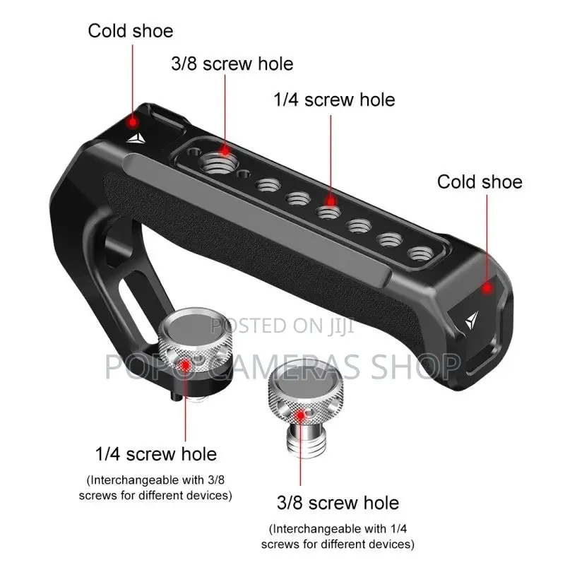 Camera Top Handle With Cold Shoe Mount (Screw Type)