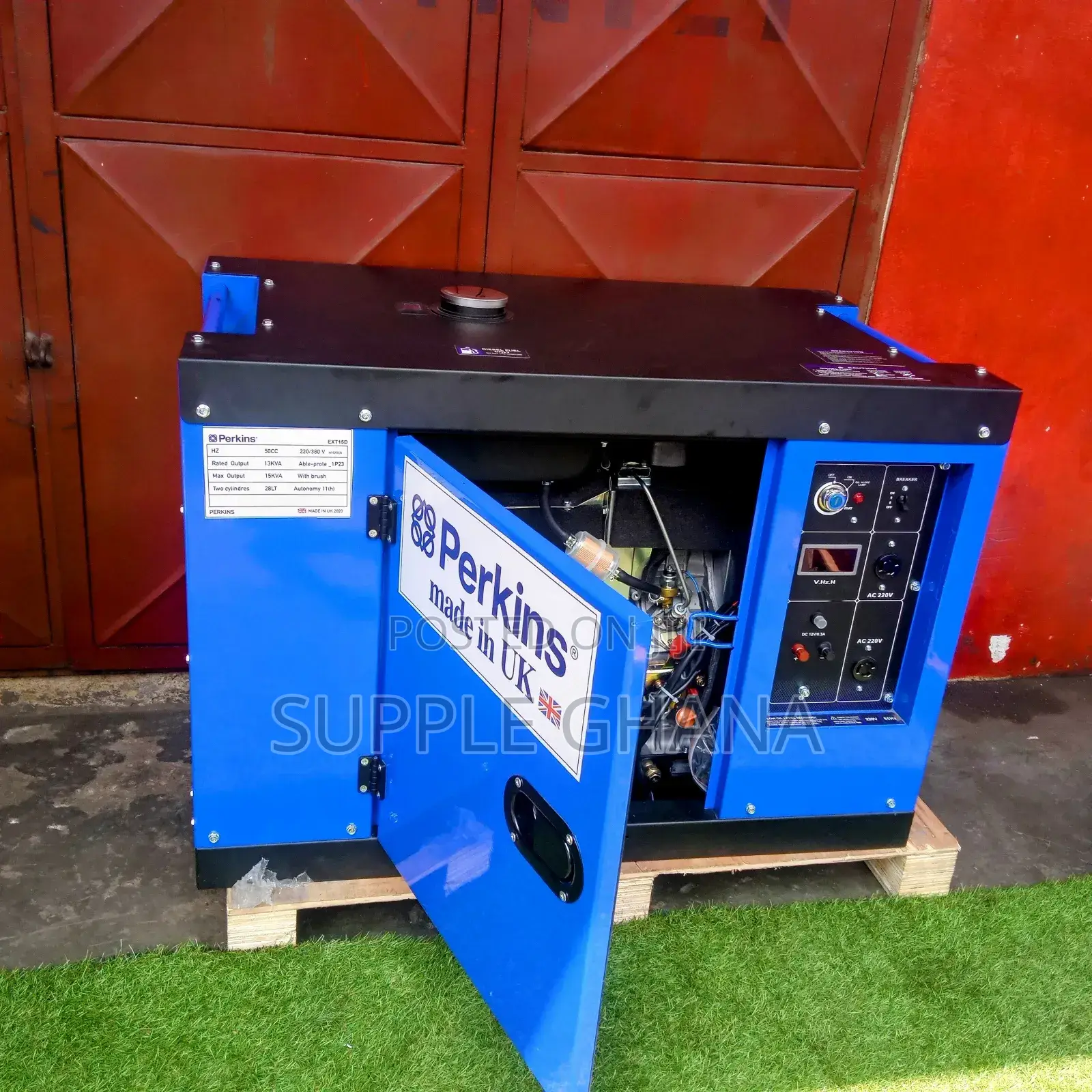 TWO Cylinder 28lt Perkins 15kva Diesel Generator 16500watt