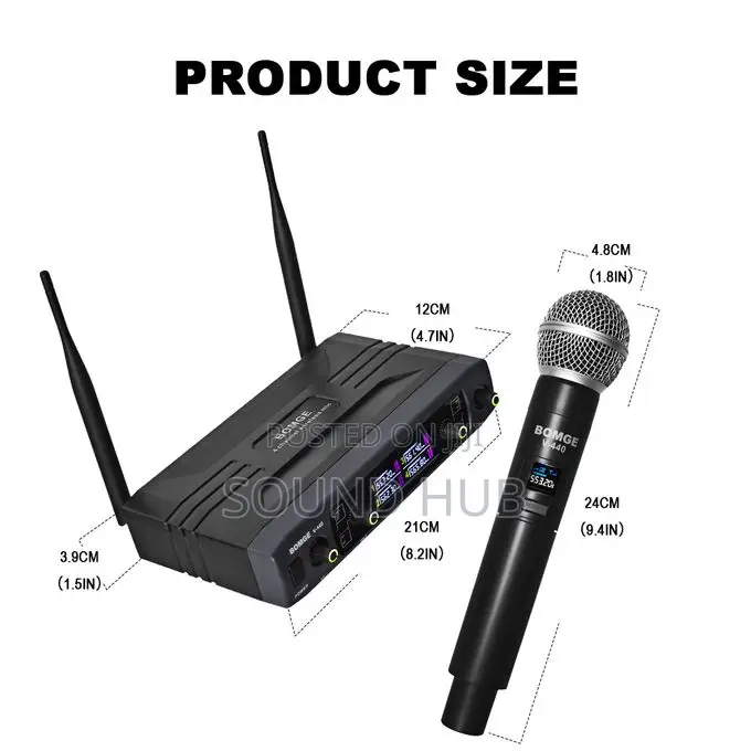 Bomge V440 Wireless Microphone, Professional 4 Channels