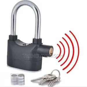 Black Waterproof Security Siren Alarm Padlock