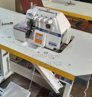 Industrial Overlock/Knitting Sewing Machine With Table Set
