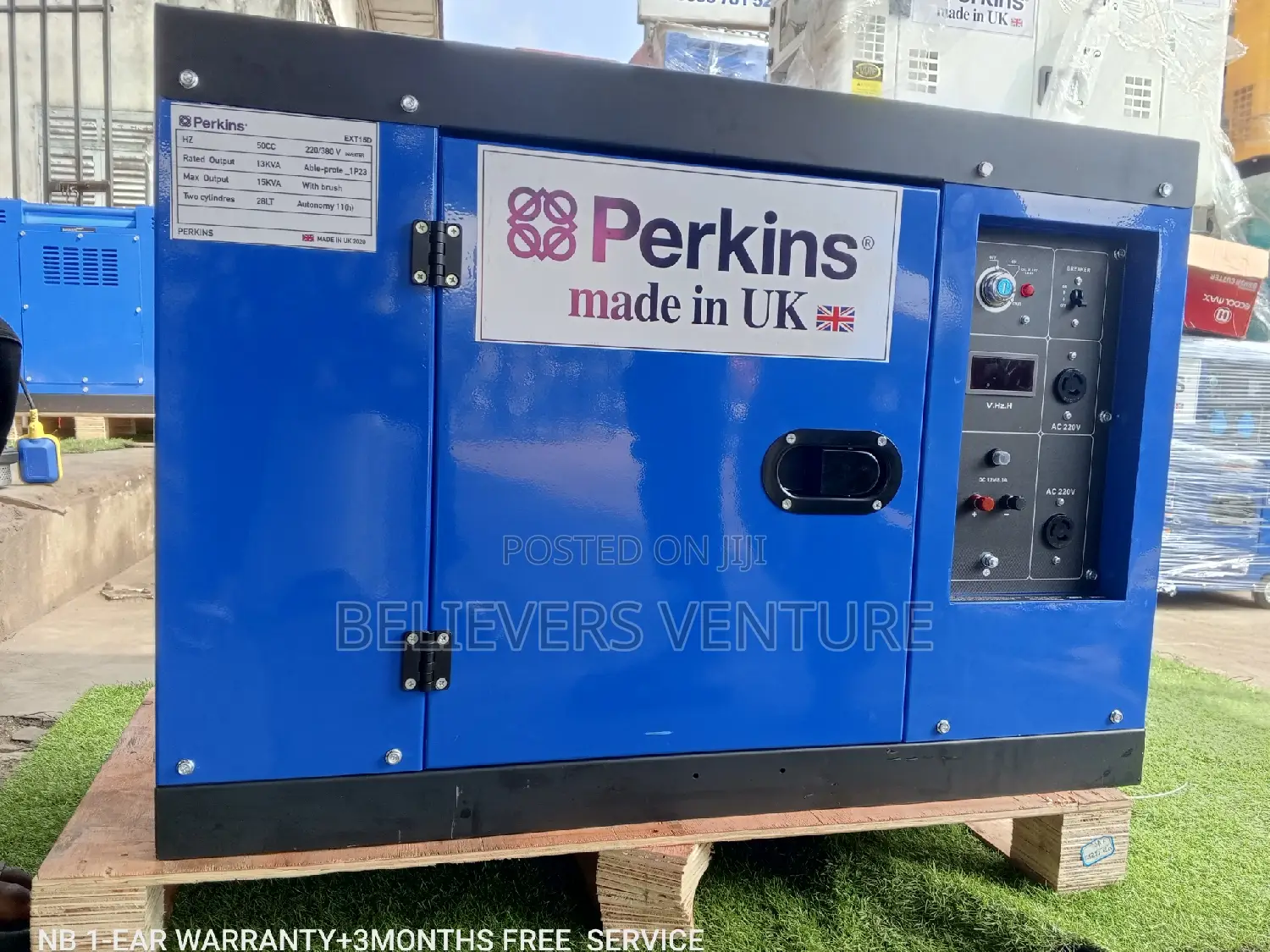 Perkins Generator Silent Diesel 15kva 16500w Key Start 35hp