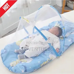 Foldable Baby Bed With Mosquito Net + Pillow Cushion, Travel