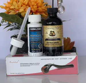 Kirkland Minoxidil + Castor Oil + Derma Roller for Beard