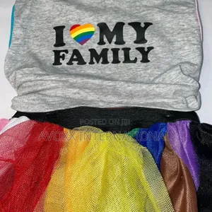 NWT Dog Cat Rainbow Gray Pullover I Love My Family Shirt
