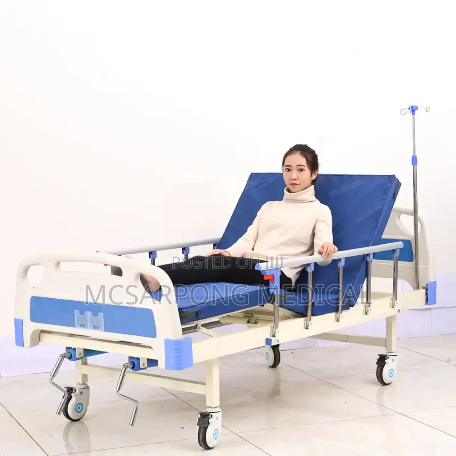 Hospital Bed Complete (Two 2 Crank Bed With Accessories)