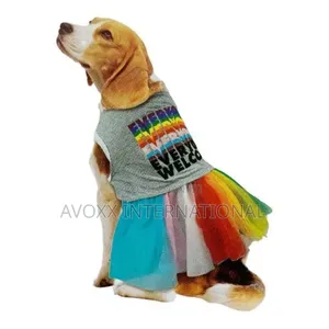 NWT Dog Cat Rainbow Gray Pullover I Love My Family Shirt