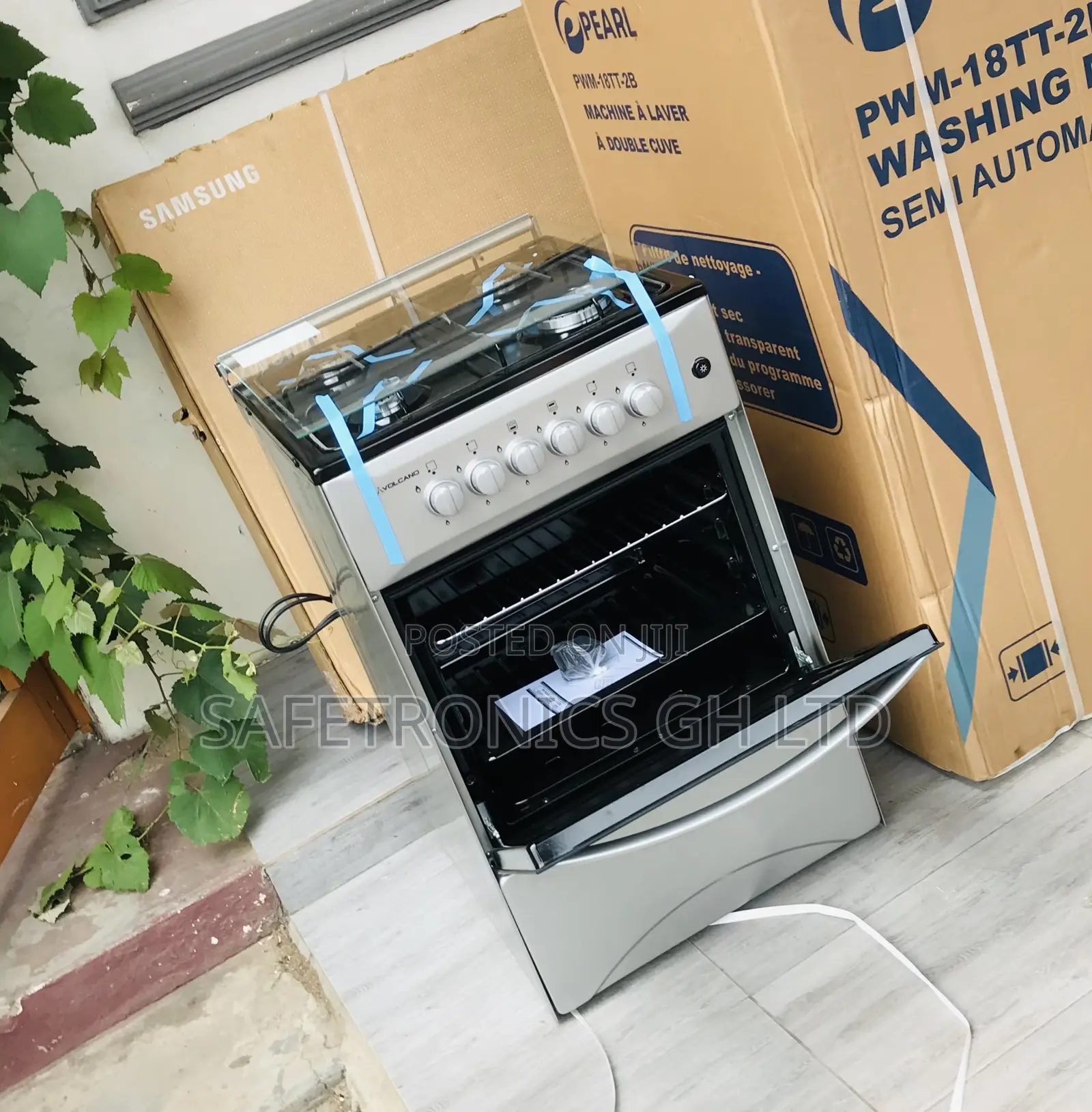 Volcano(Gray) Oven/Grill 4 Burner Gas Gray