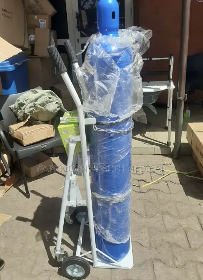 Oxygen Cylinder 40L + Flow Meter + Trolley