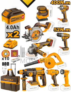 9 PCS Cordless Industrial Combo Kit 20v - Ckli2098