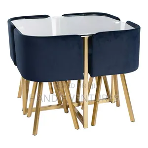Glass Top Dinning Table With 4 Chairs- Uk