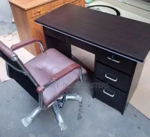 Executive Chair and Office Desk Complete Set