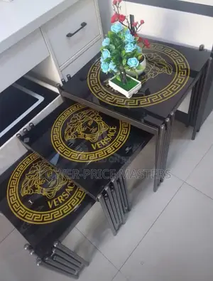 Luxurious 3 in 1 Versace Glass Center Table