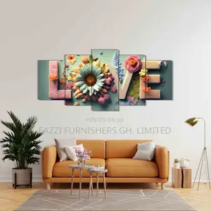 Canvas Wall Arts Decor 5 Panels Frame