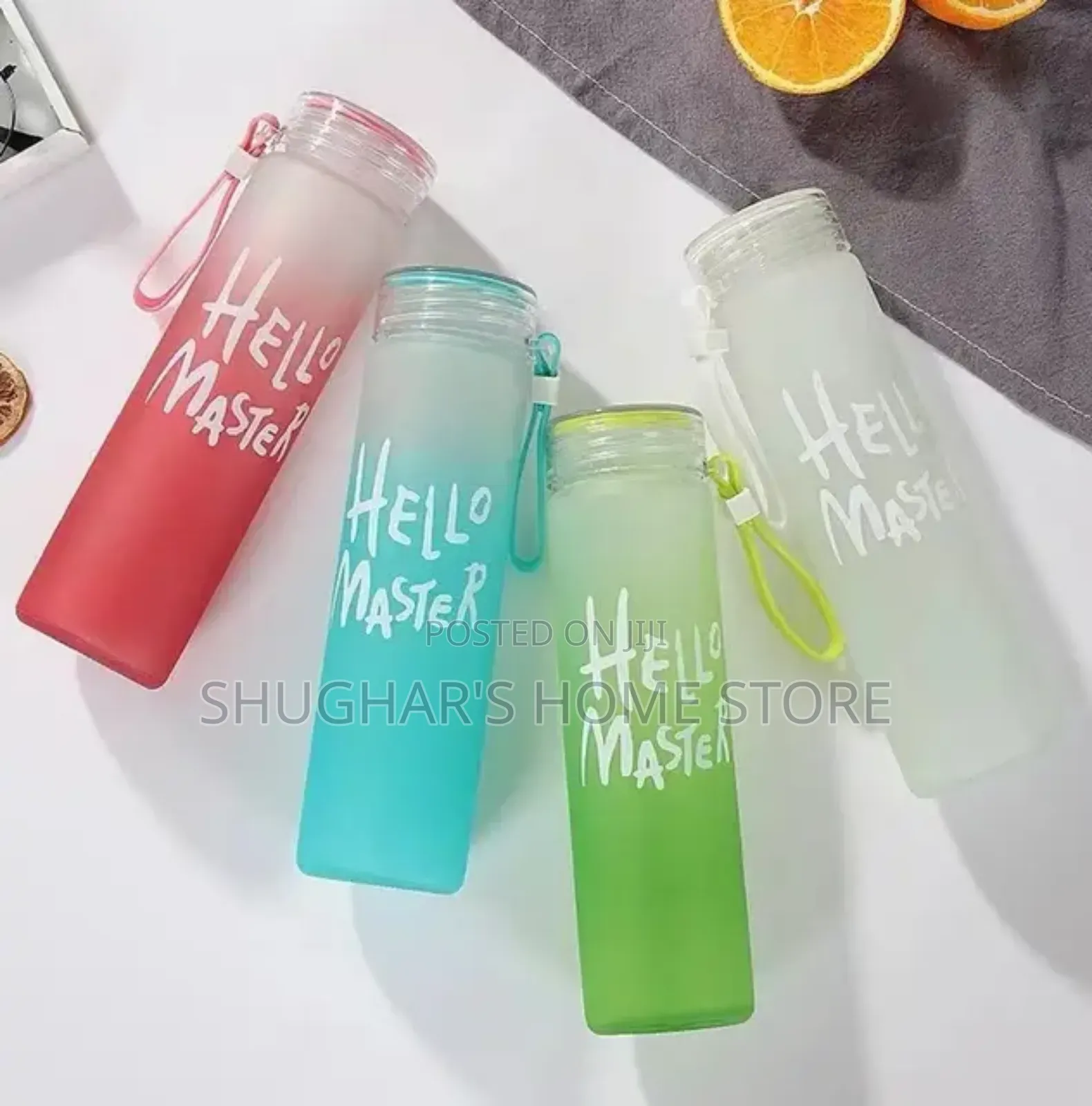 Colourful Glass Water Bottle