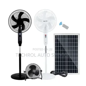 Solar Rechargeable Fan With Inbuilt Battery