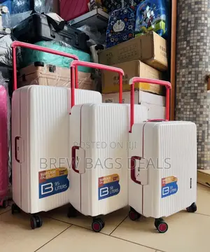 Original 3set Travelers Choice Off White Zipless Suitcase
