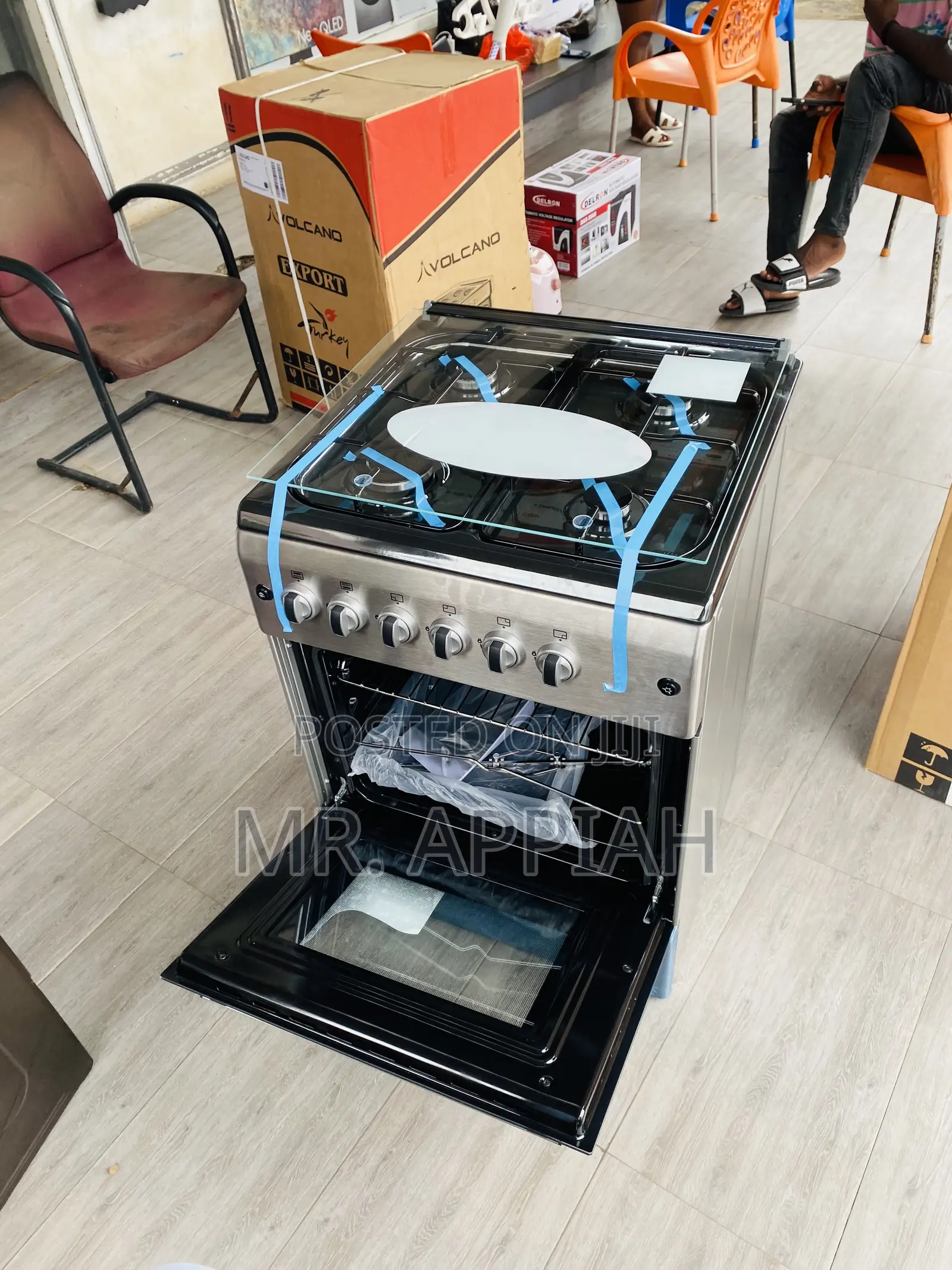 Quality Ferre 60x60 4 Burner,Auto Ignition Oven Grill.