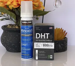 Hairline Regrowth Set- Kirkland Minoxidil Foam + DHT Blocker