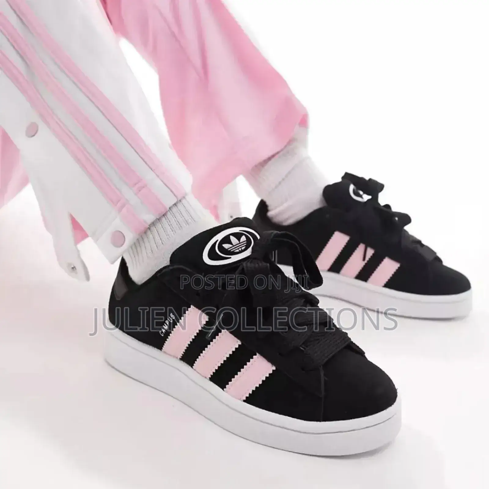 Adidas Campus Ad Black Pink N White