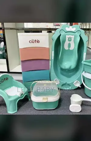 Baby Bath Set With Storage Cabinet