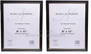 Nudell 8"X10" Frame, Black With Gold Trim (Pack of 2)