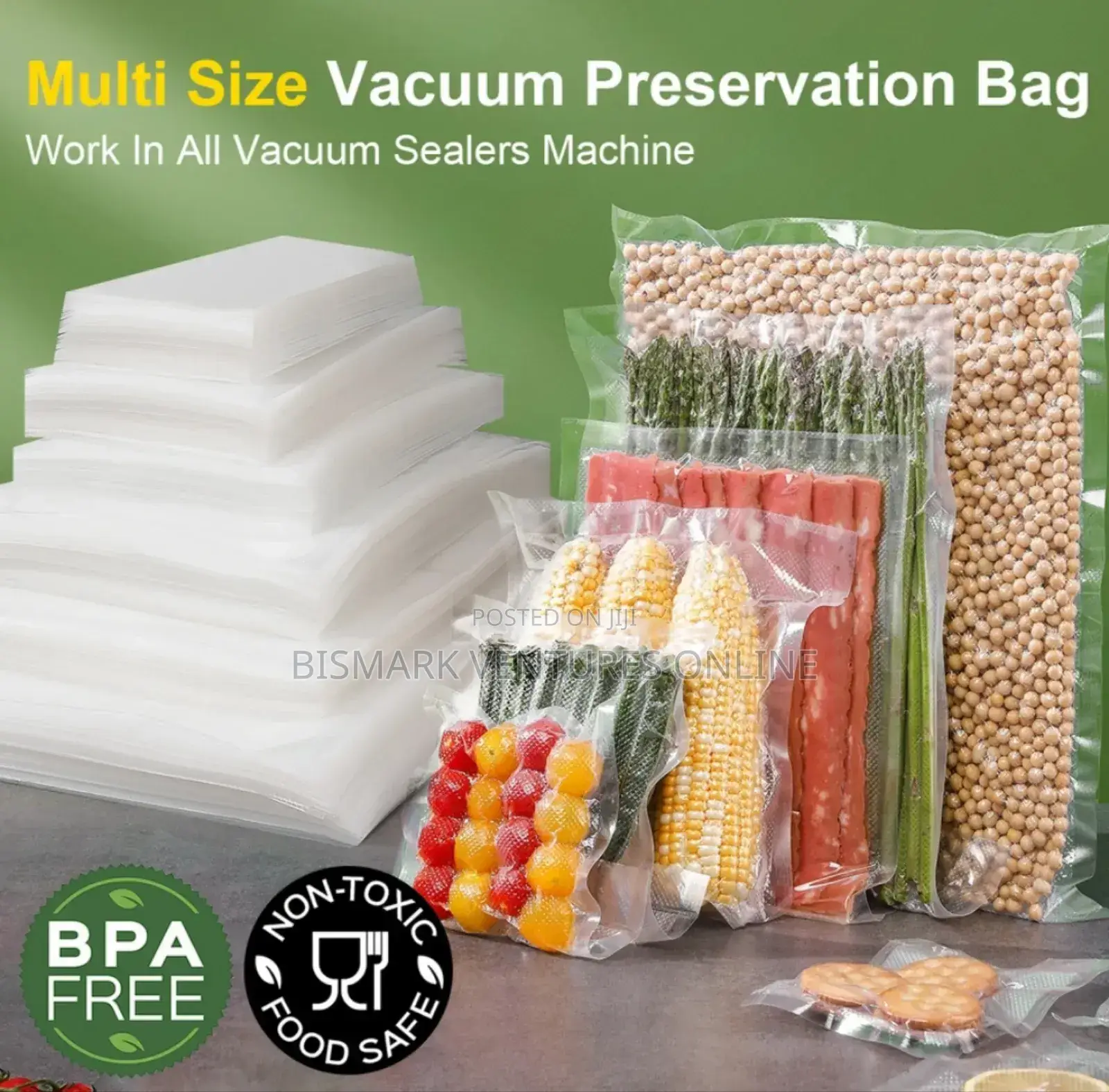 12x20cm Vacuum Sealer Rubber Bags 100pcs