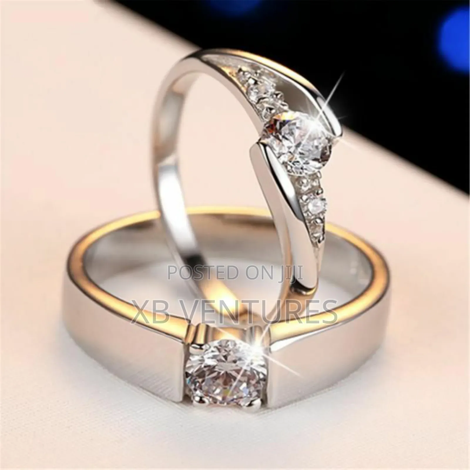 Adjustable Diamond Couple Wedding Ring