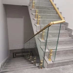 Gold Stainless Steel Balustrade / Glass Balustrade
