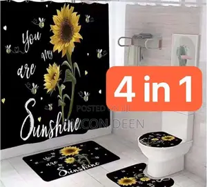 4 Pieces Original Bathroom Set Mat(In Diff Colors