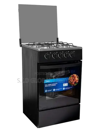 Amazing MIDEA-4-BURNER-GAS-COOKER-BLACK-MIRROR-SP5055T082-B
