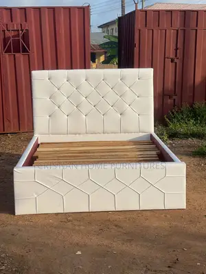 Double White Bed for Sale