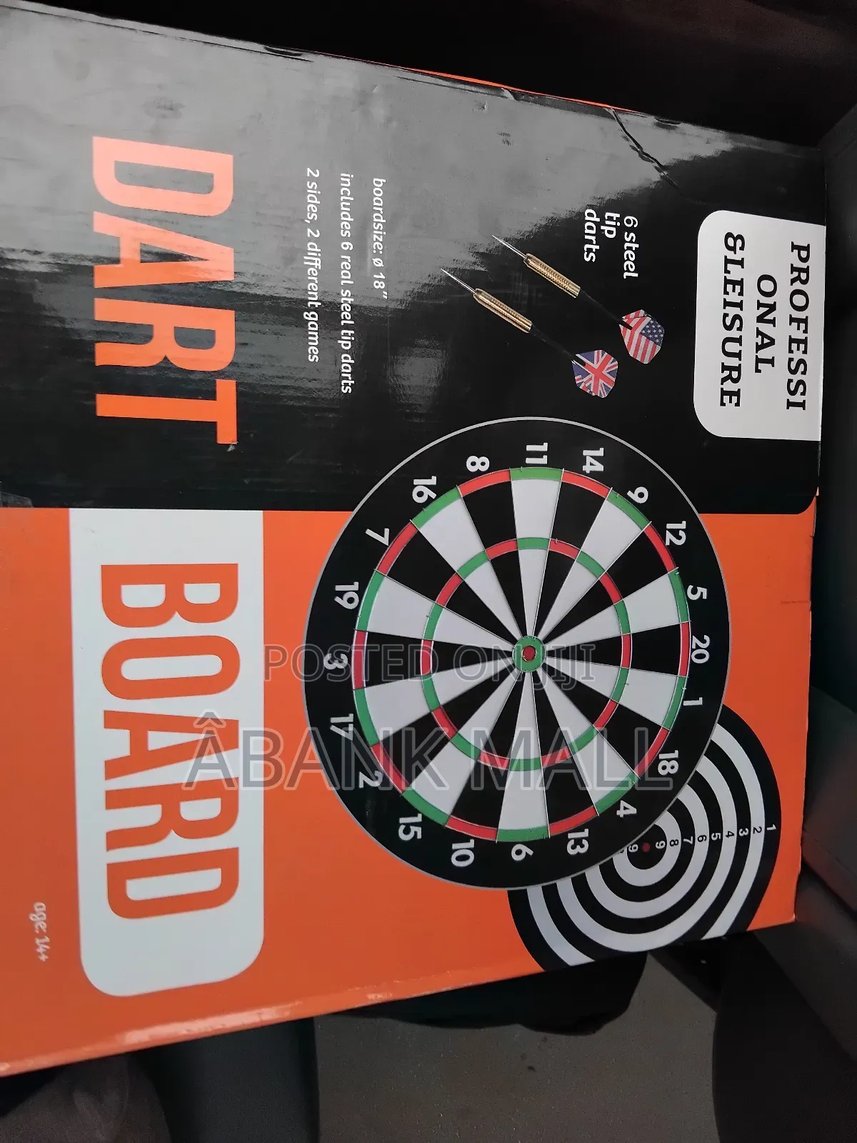 Two Sided Dart Board, 18"