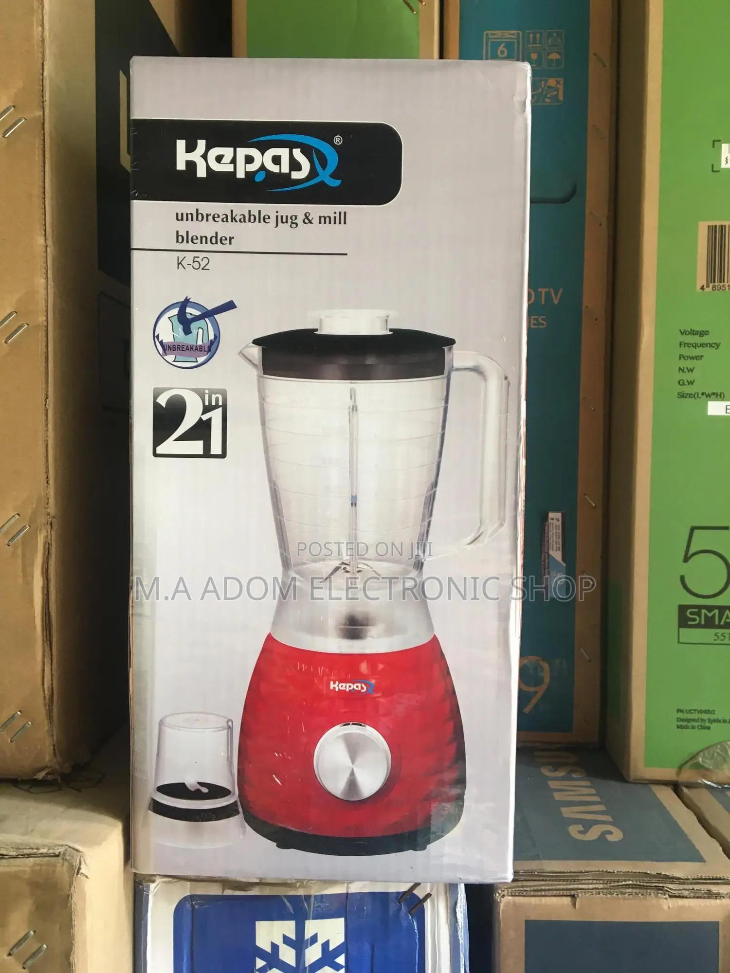 Kepas 2 In 1 Unbreakable Jug & Mill Blender