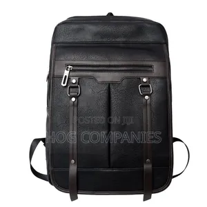 Quality PU Leather Travel Laptop Backpack School Bag