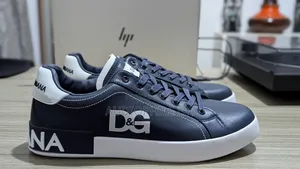 Men's Low Canvas Leather Sneakers