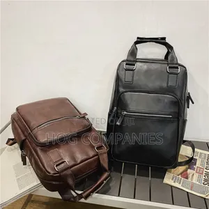 Quality Leather Travel School Backpack Laptop Bag