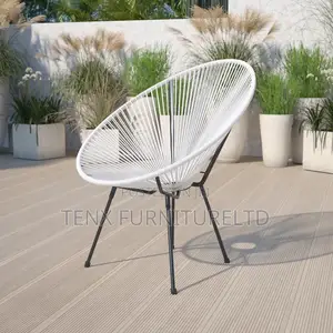 Patio Chair (Kelleia) White and Black Single