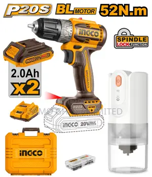 Ingco Cordless Drill 20v+ 2 Battery + Gift # Cosli240315